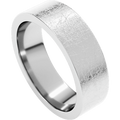 Sterling Silver Comfort Fit Standard Weight Flat Band with Ice Finish Gaby and Joseph