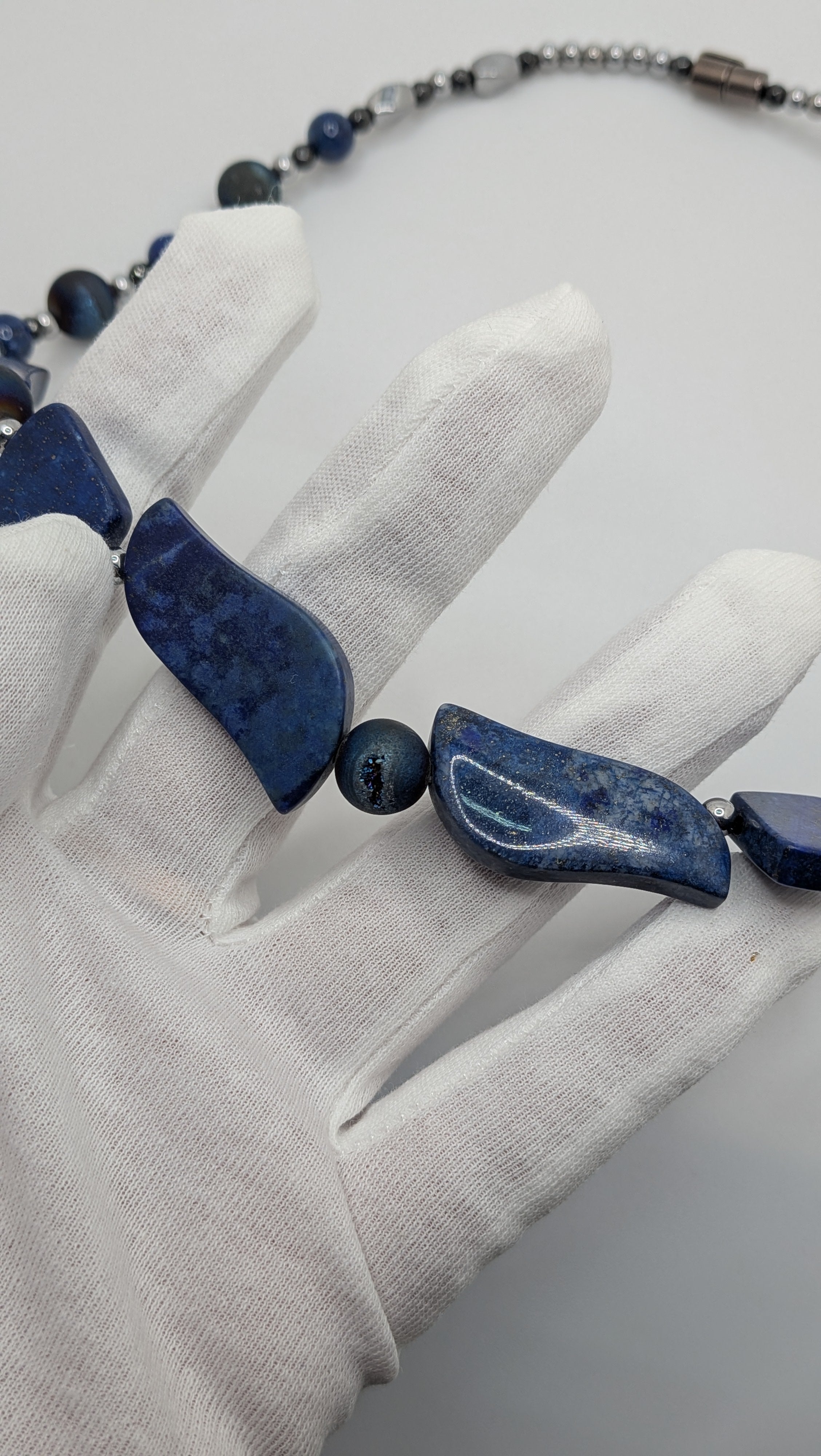 WuSah Lapis Lazuli Flame Necklace