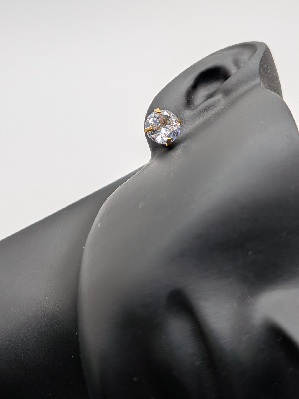 Solitaire CZ Stud Earrings large