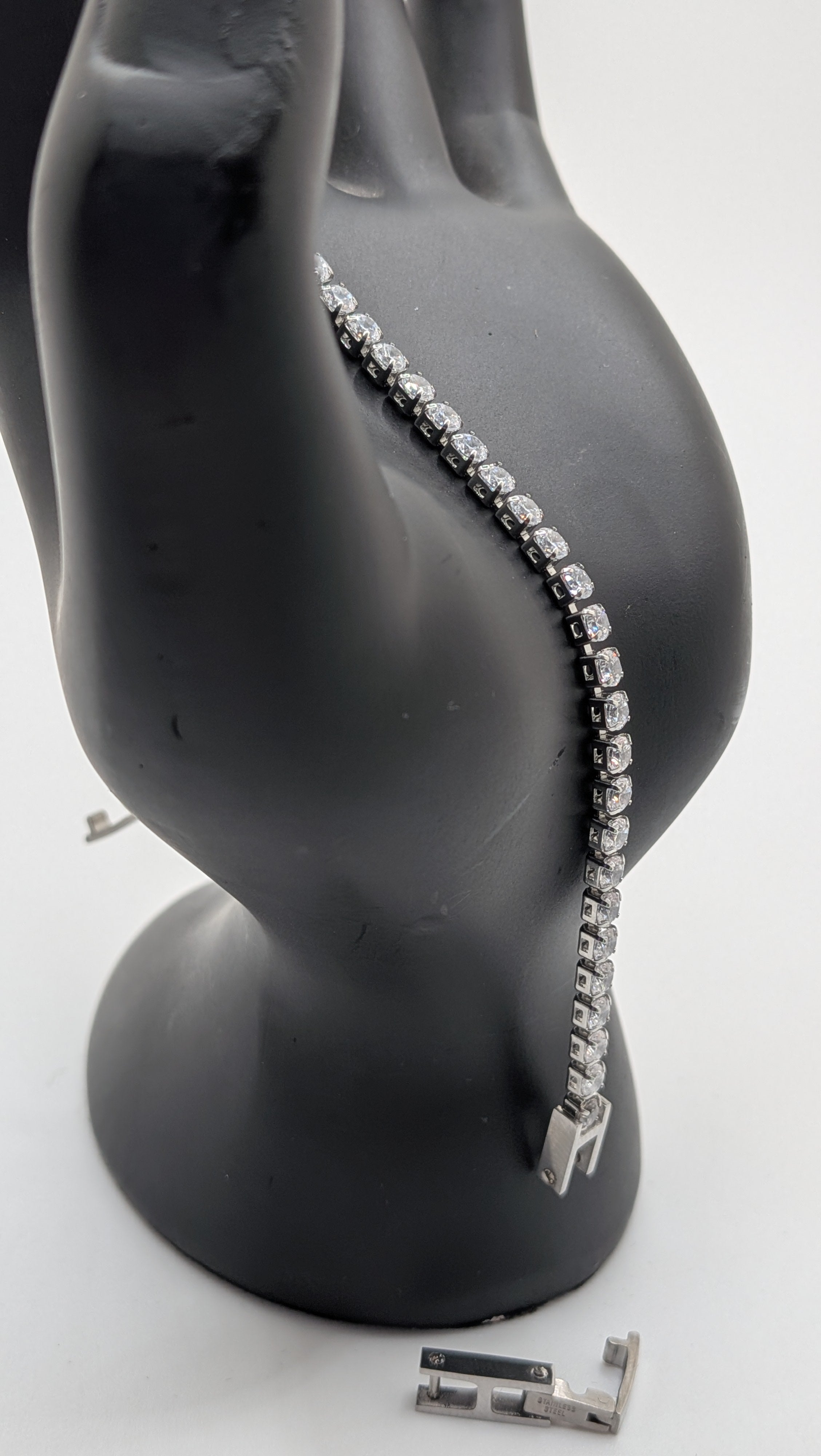Stainless Steel CZ Tennis Bracelet