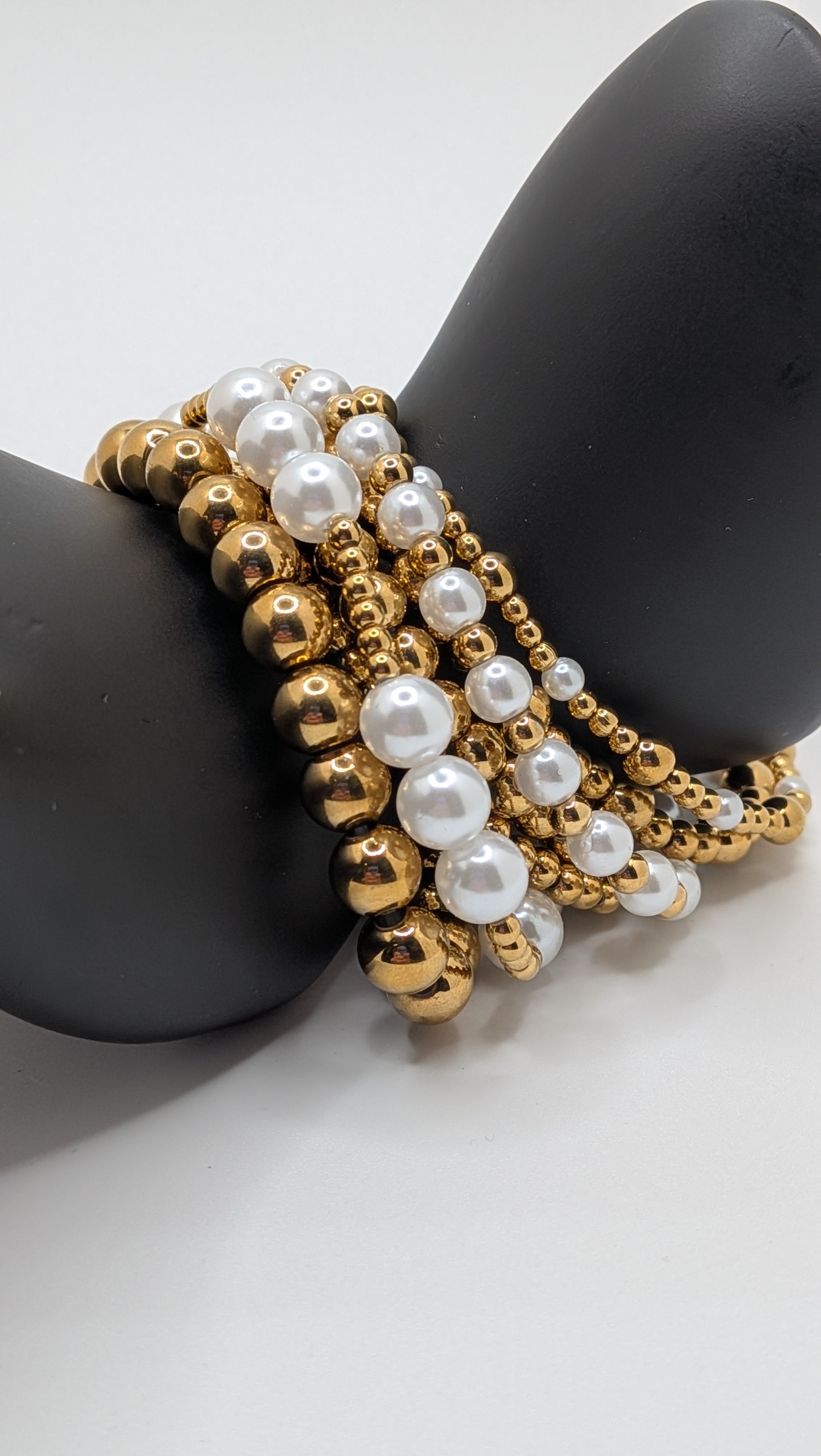 18K Gold-Plated Stainless Steel Stretch Beads