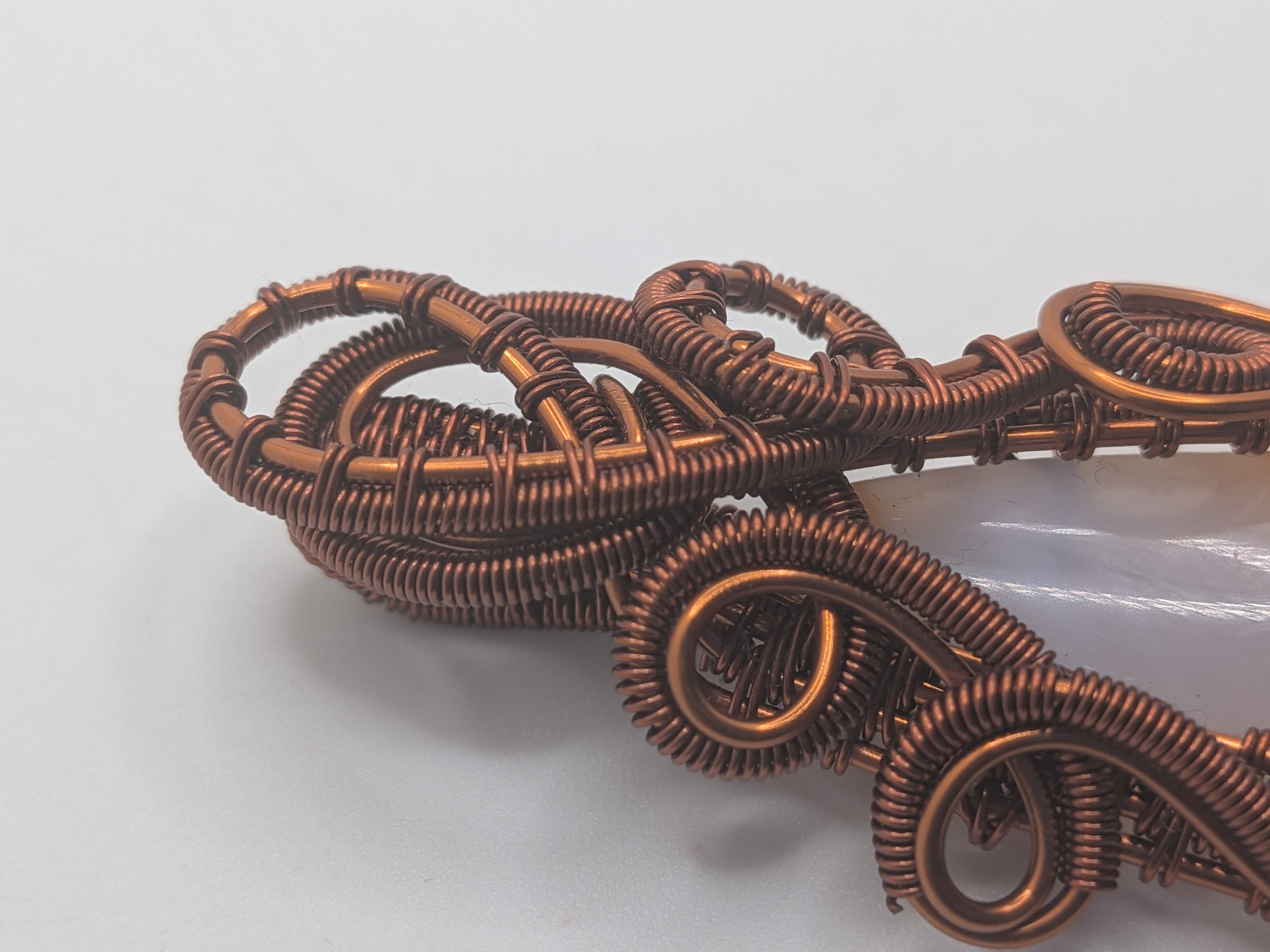 Wusah Designs Natural Agate Pendant in Pure Copper $95