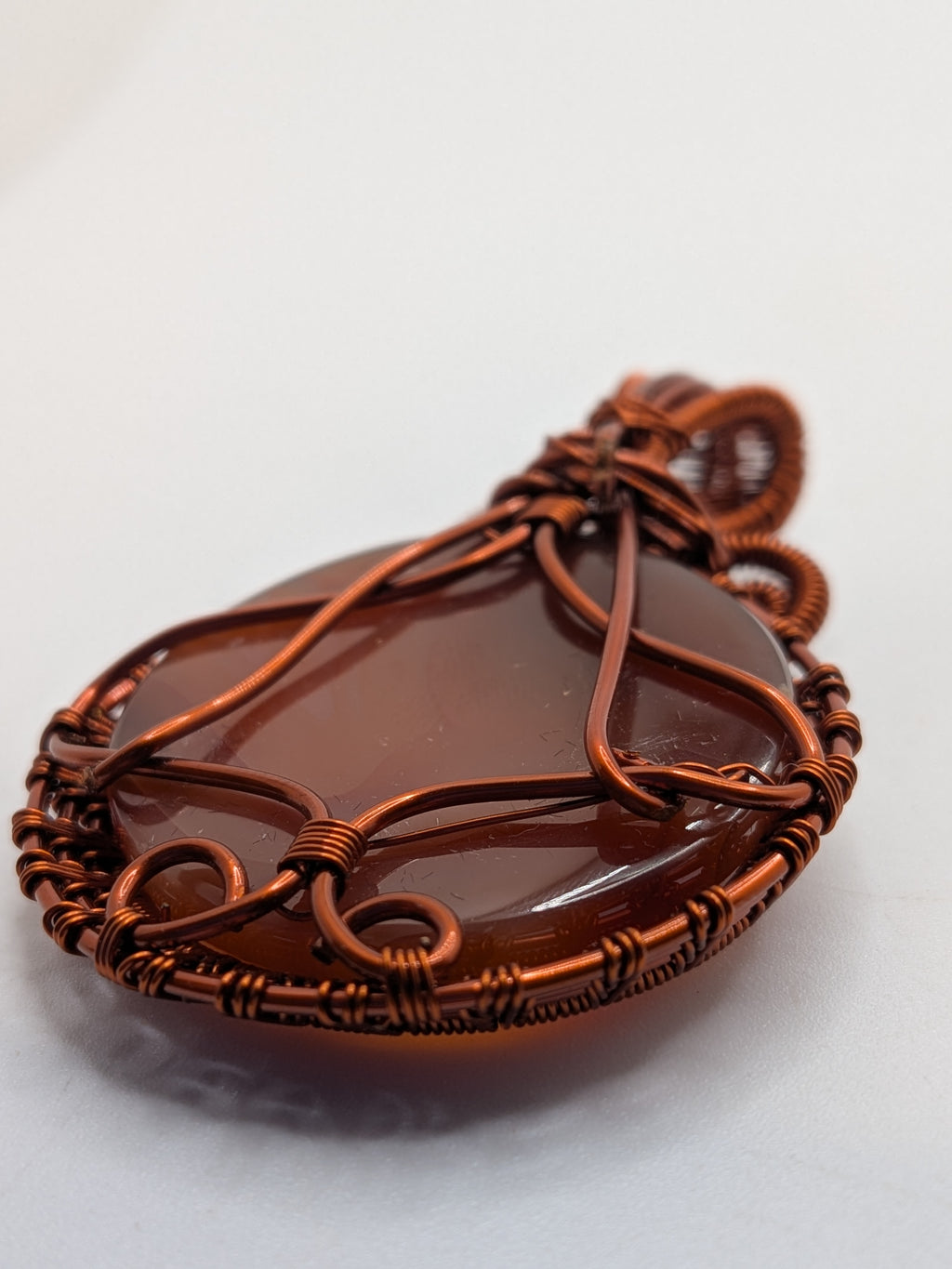 Wusah Carnelian Wire-Wrapped Pendant $45