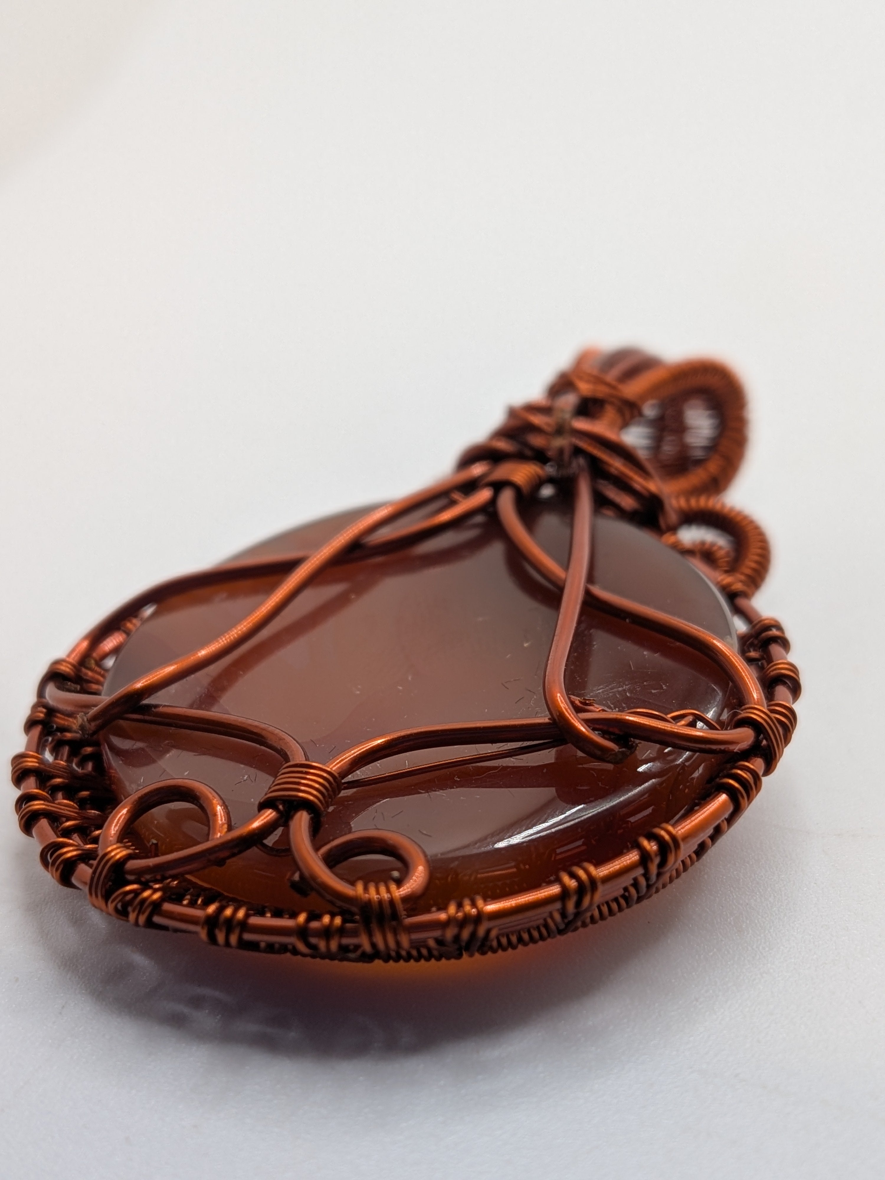 Wusah Carnelian Wire-Wrapped Pendant $45