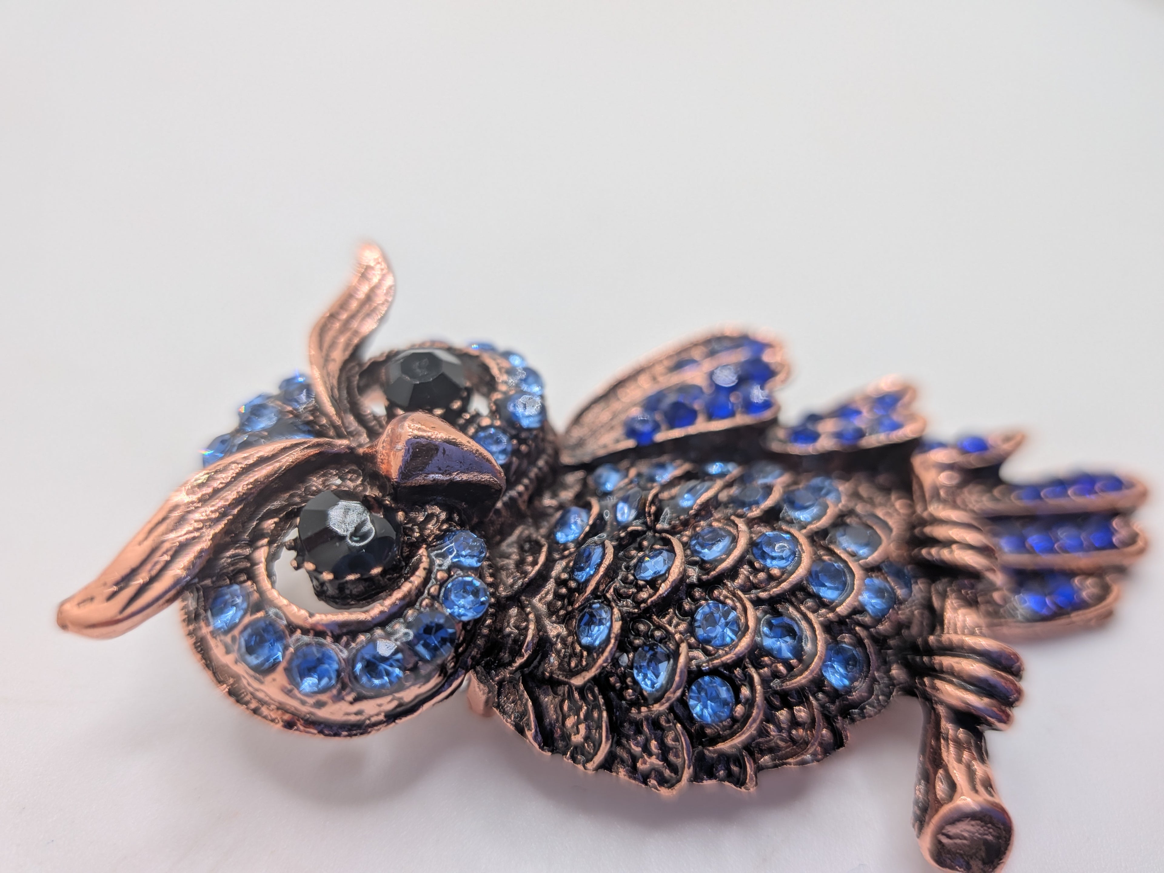 Midnight Owl Rhinestone Brooch — $25