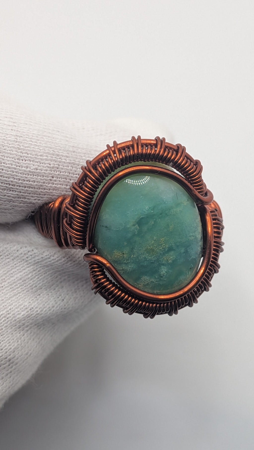 Wu-Sah Designs – Blue Opal Copper Ring