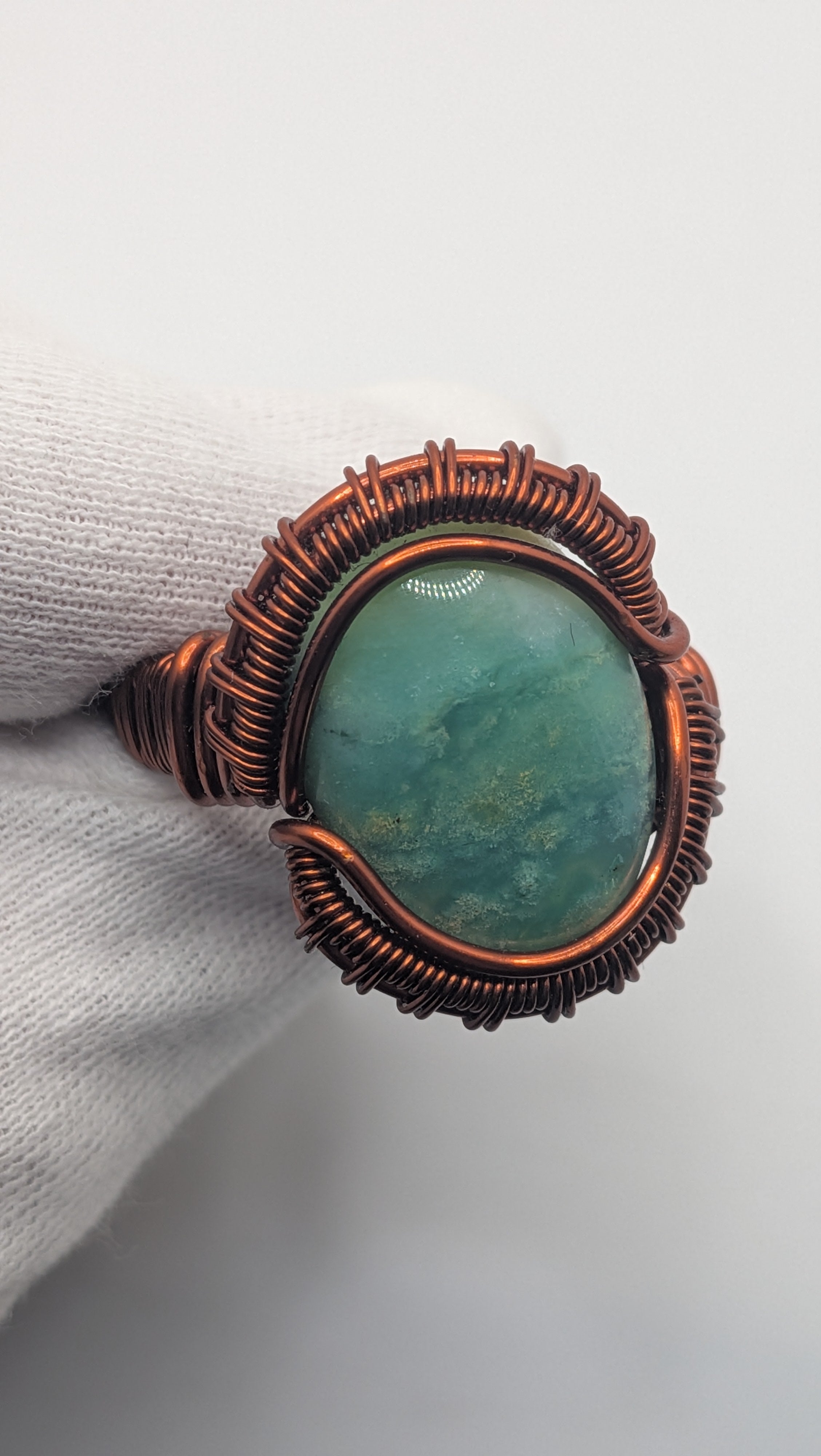 Wu-Sah Designs – Blue Opal Copper Ring