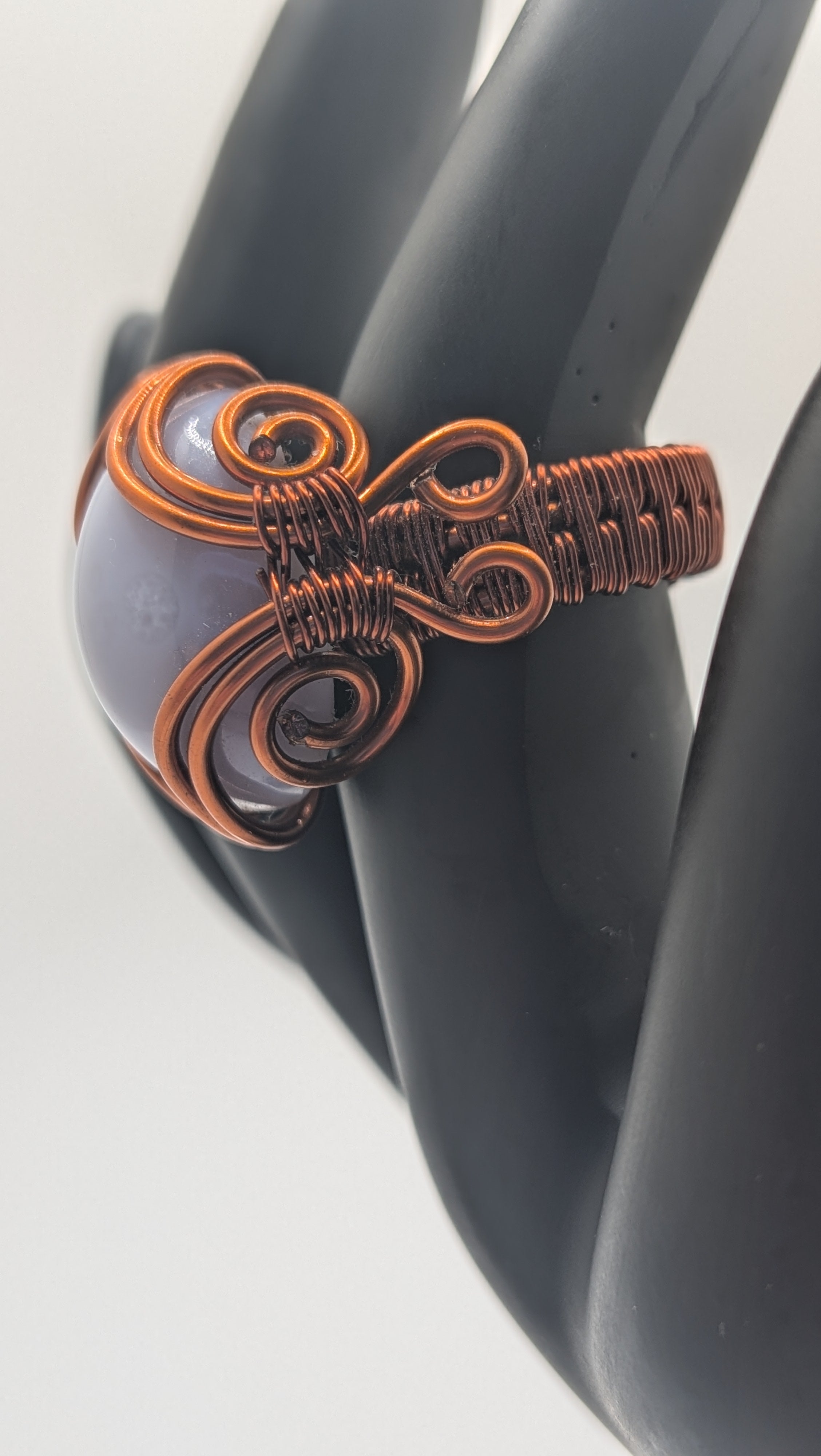 Wu-Sah Designs – Lavender Stone Copper Ring
$60