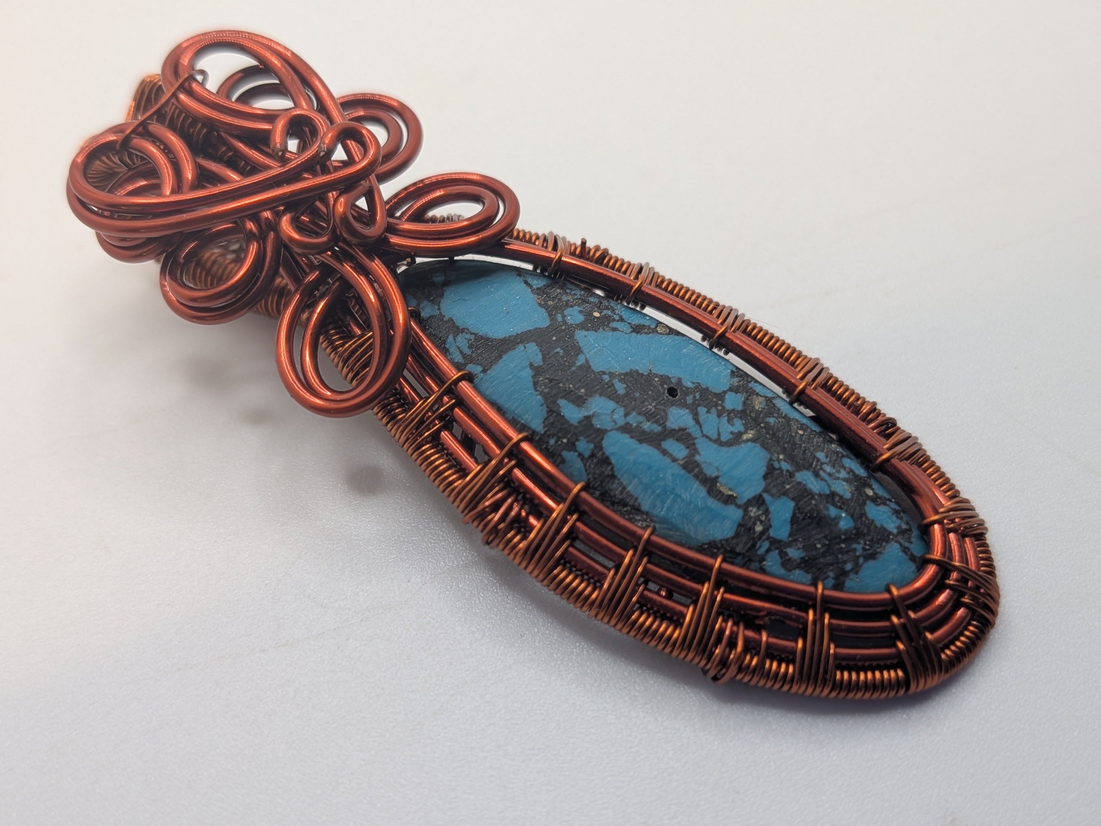 Wusah Designs Sediment Jasper Pendant in Pure Copper $88