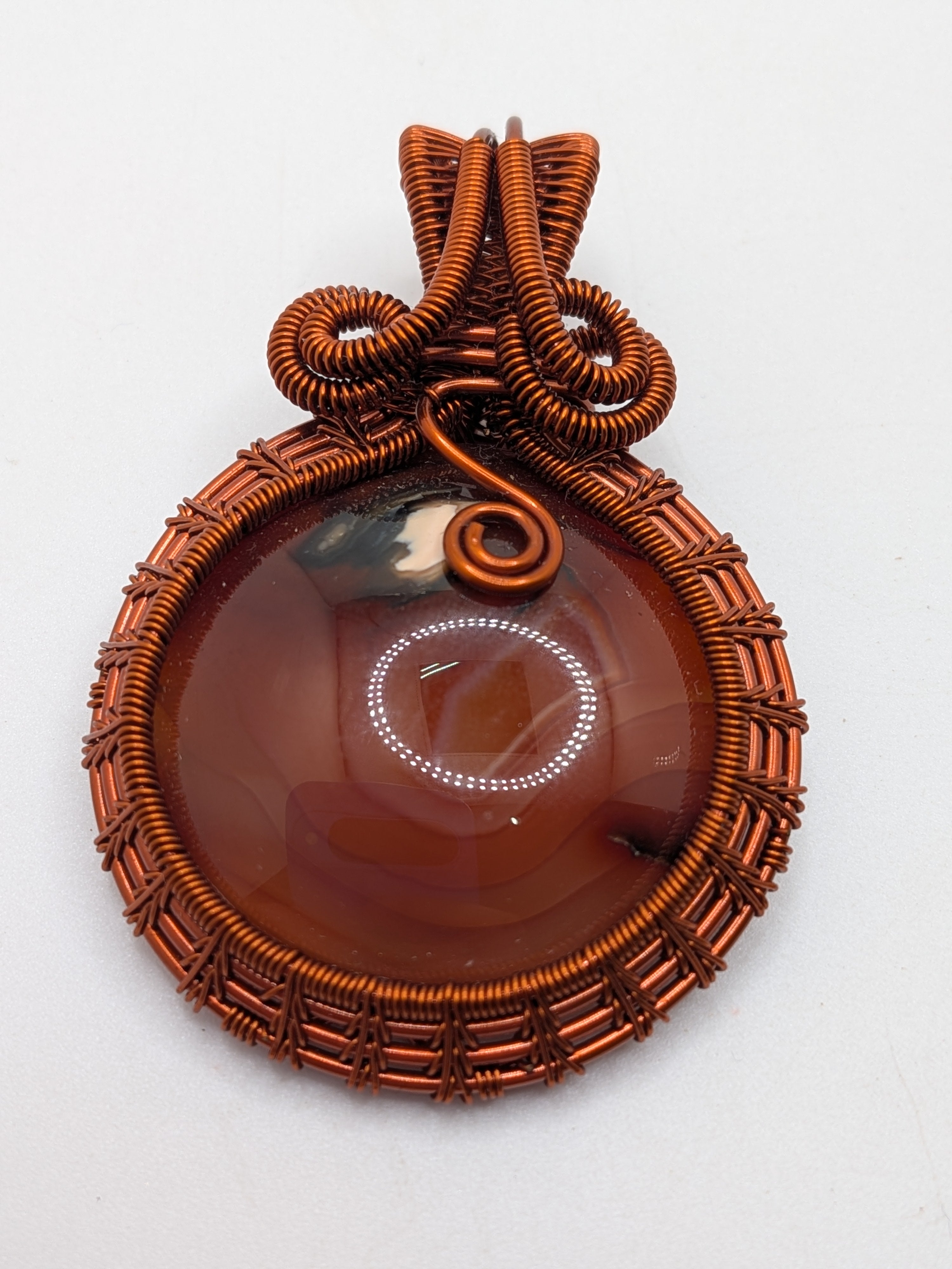 Wusah Carnelian Wire-Wrapped Pendant $45