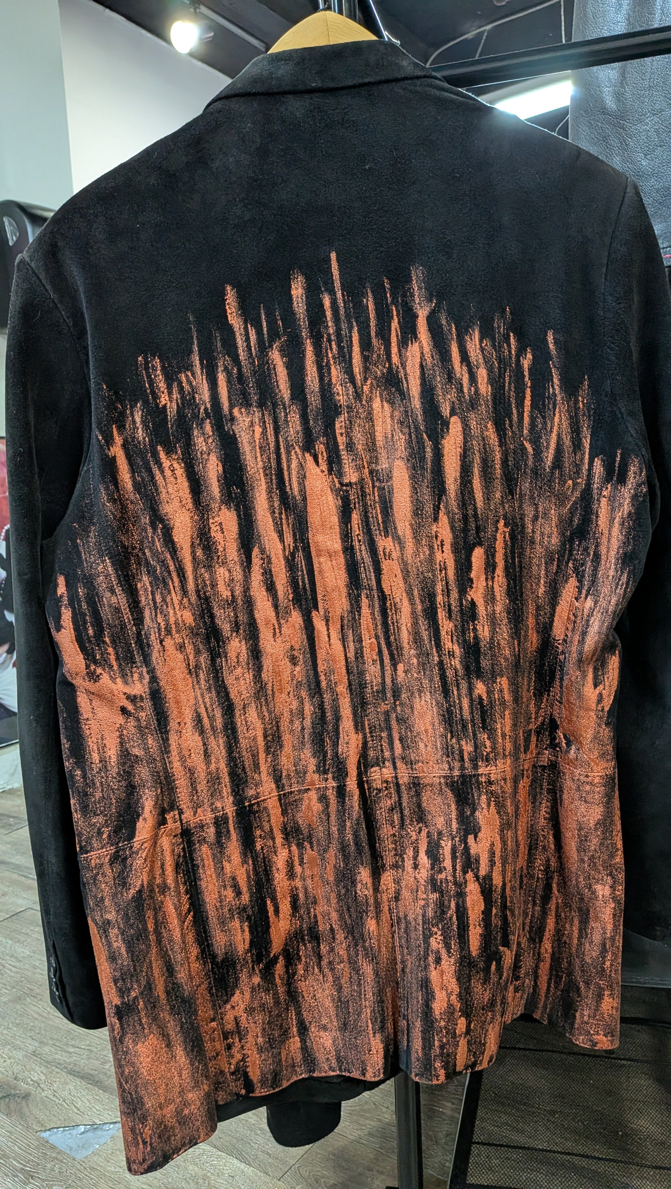 DX Orange Leather Hand painted Jacket