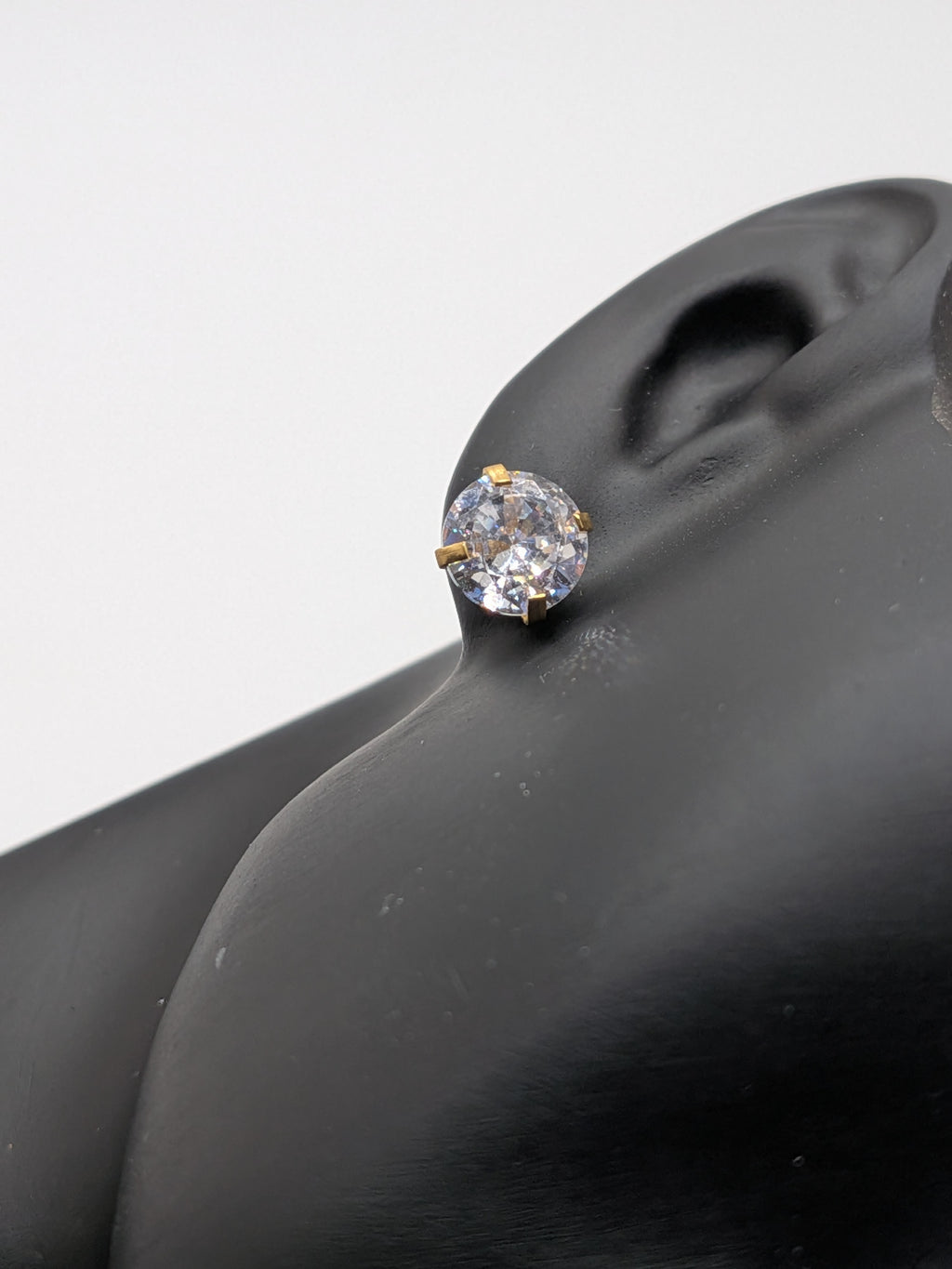Solitaire CZ Stud Earrings large