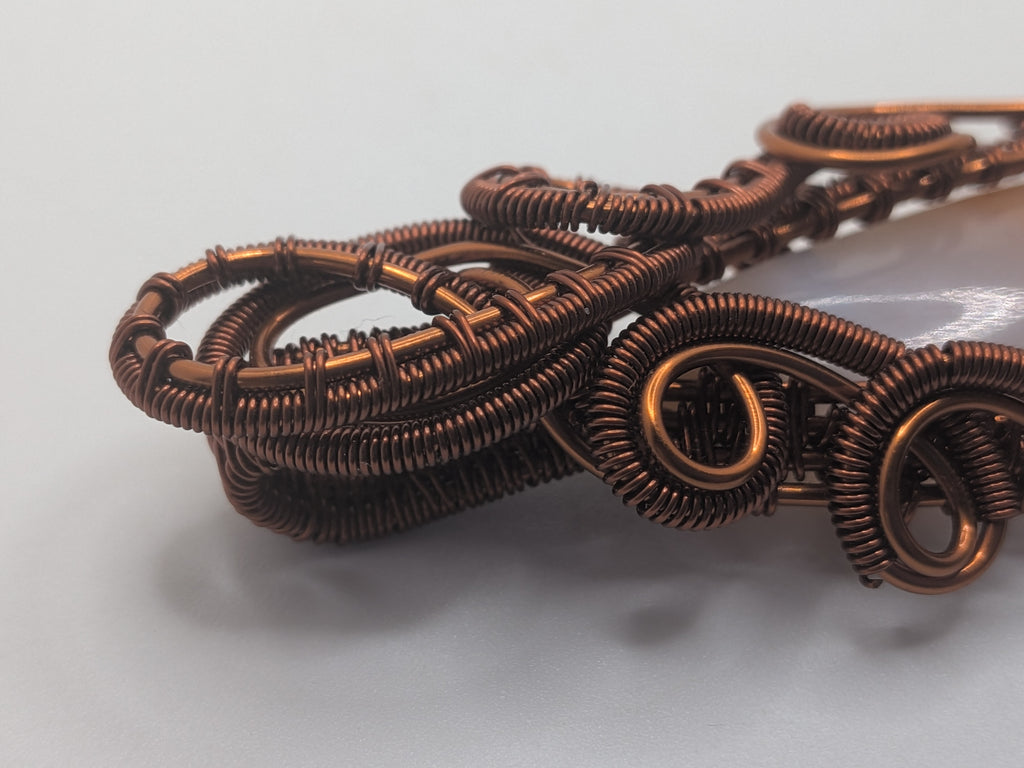 Wusah Designs Natural Agate Pendant in Pure Copper $95