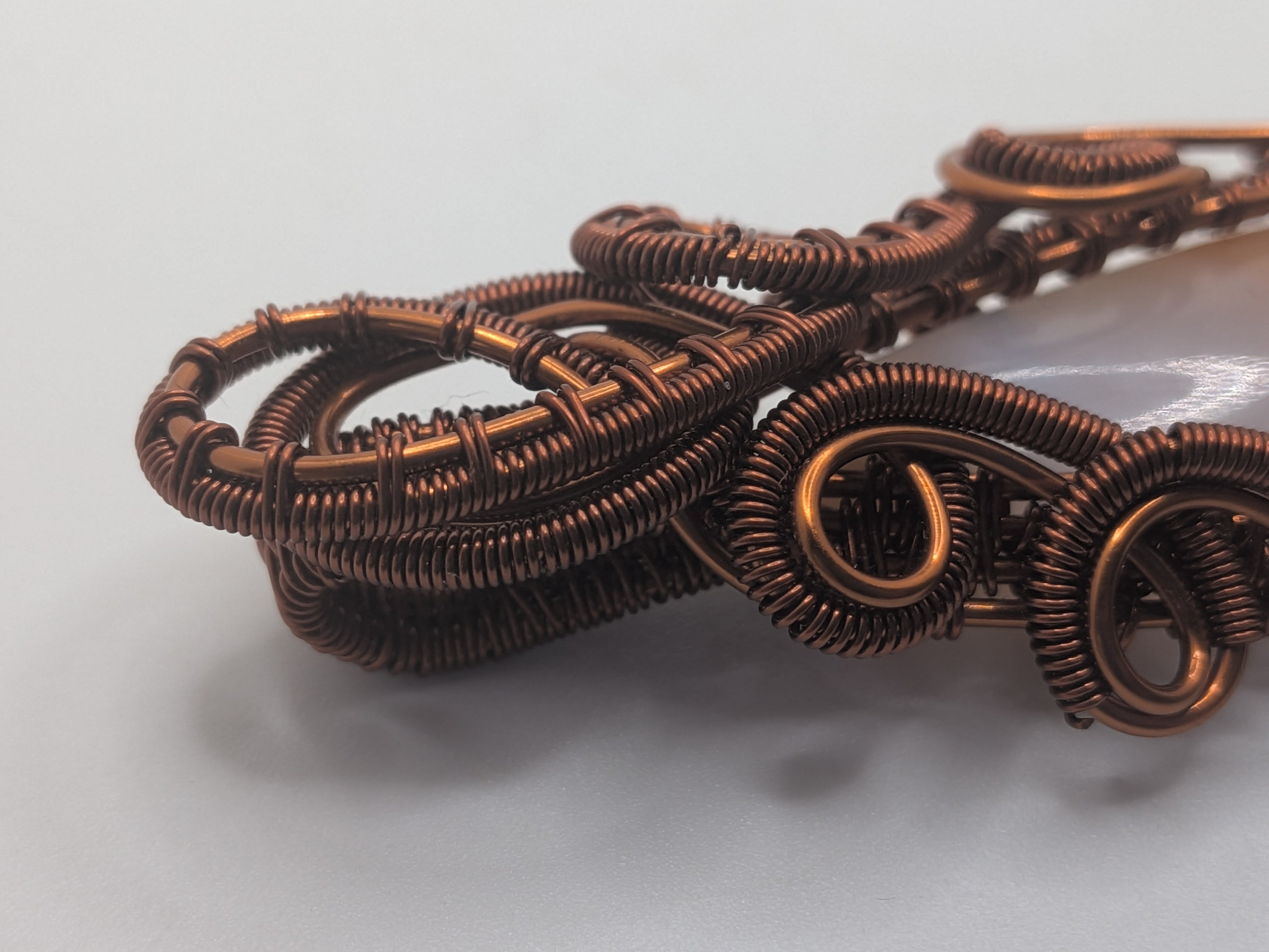 Wusah Designs Natural Agate Pendant in Pure Copper $95