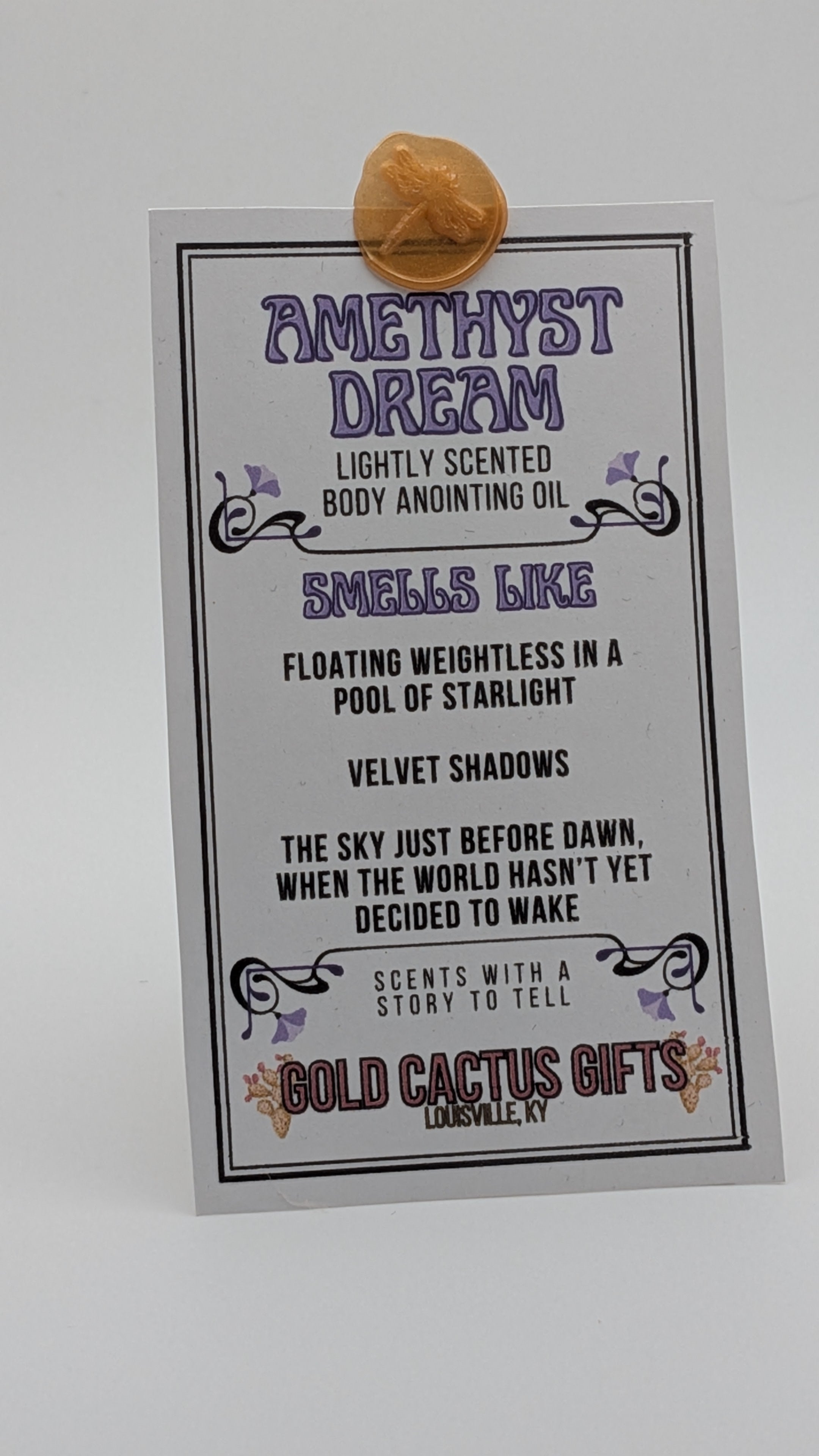 Gold Cactus Gifts "Amethyst Dream" Body Anointing Oil Blend – 20ml