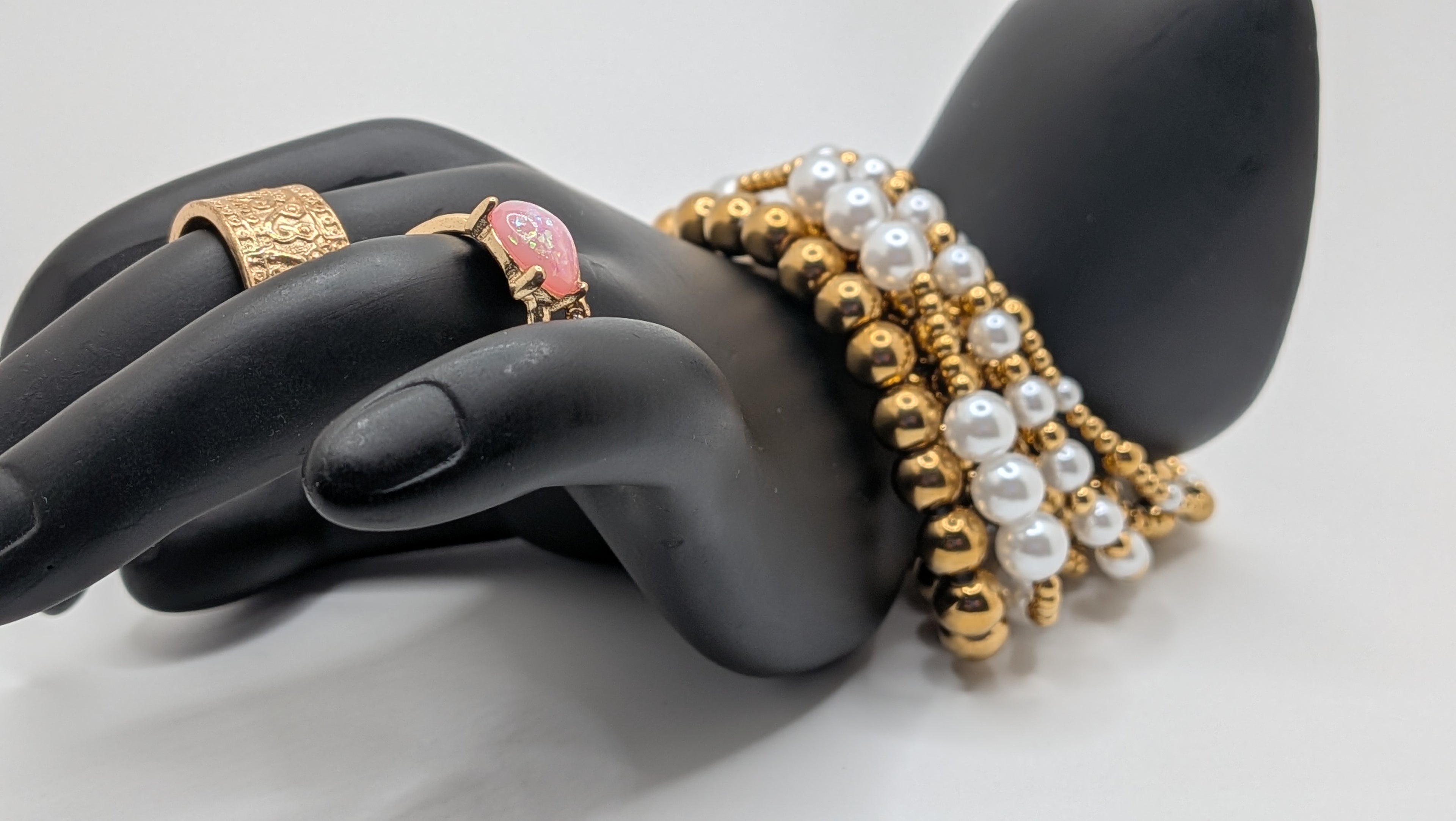 18K Gold-Plated Stainless Steel Stretch Beads