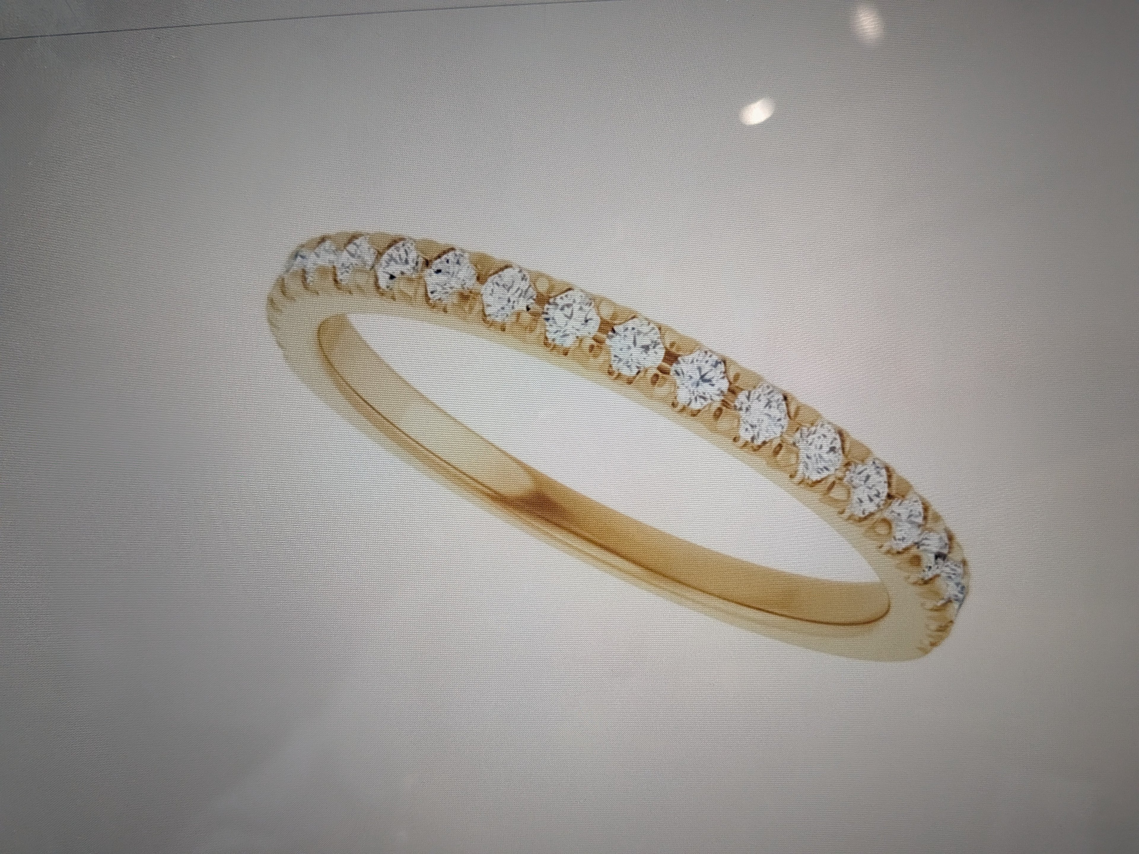 14 karat yellow gold 1/4 carat total Diamond weight. Natural earth ground French sets, anniversary band.