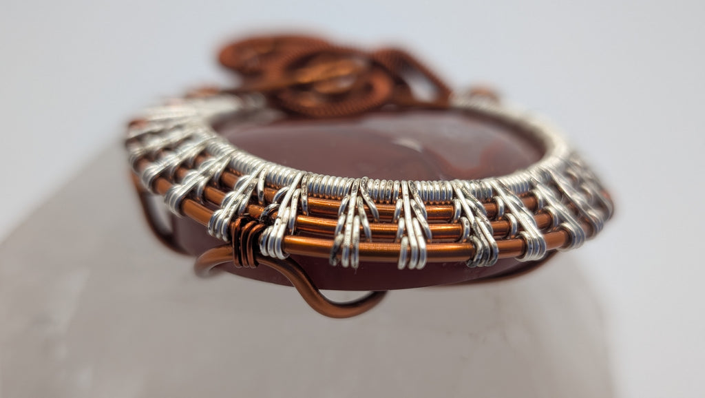 Small Half Moon Shaped Carnelian Family Tree by Wu-Sah Designs