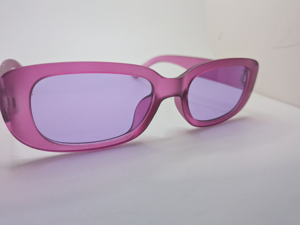 Purple retro Y2K rectangular sunglasses $20