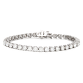 14K White Gold 3-prong set Natural Tennis Bracelet 7.61 Carat